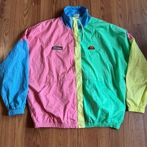 Ellesse Unisex Vintage Retro Colorblock Windbreaker Jacket